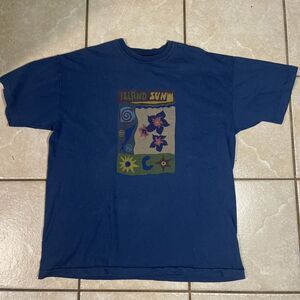 Gap USA Made Rare Island Sun Summer Print M (fits like L) Single Stitch T-Shirt
